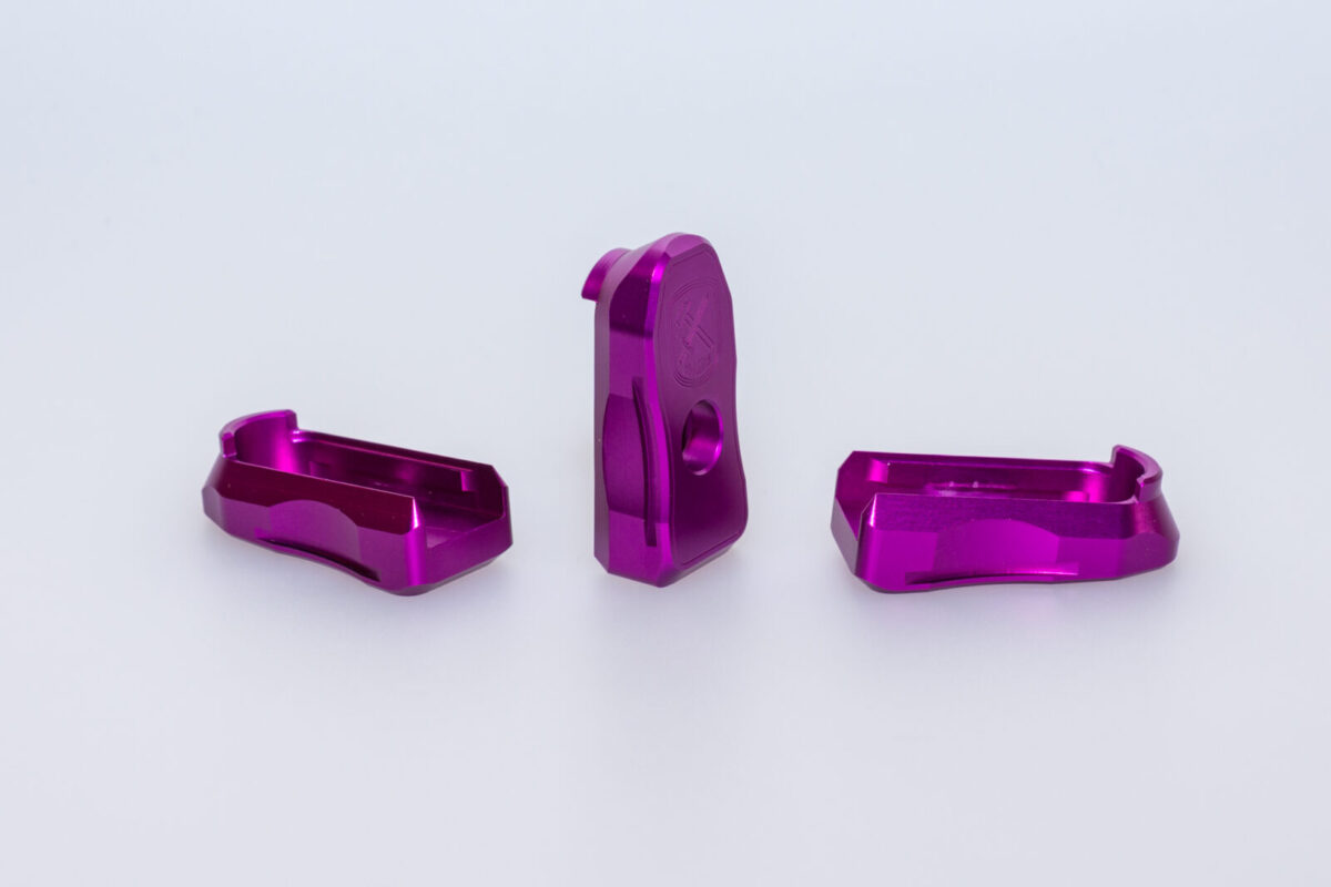Magazine base pad for 1911 (9 mm) - Purple (ALU) - DAMAGED GOODS