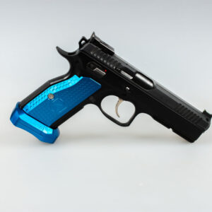 Set Monarch 1 for CZ TS & TS CZM (short thick grips + magwell) - Blue (ALU) - DAMAGED GOODS